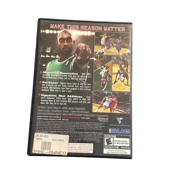 NBA 2K9 PS2 PlayStation 2 - Complete CIB - Picture 2 of 3